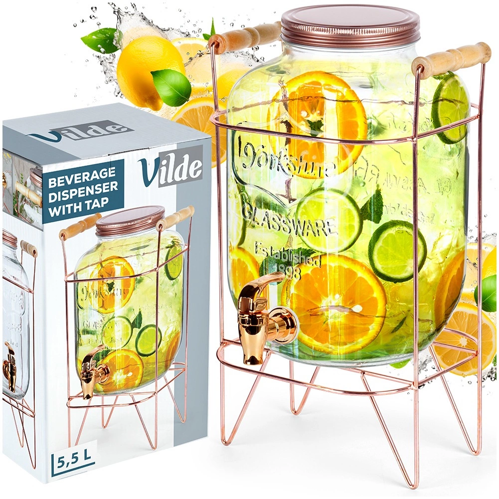 Gėrimų dozatorius vilde su čiaupu ir stovu 5,5 l