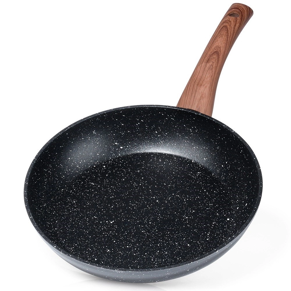 Keptuvė vilde black&amp;wood 24 cm aliuminė su granitine danga