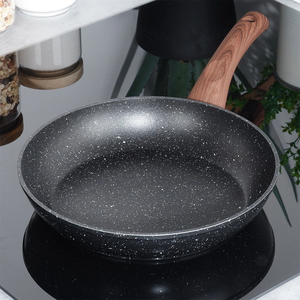 Keptuvė vilde black&amp;wood 24 cm aliuminė su granitine danga 1
