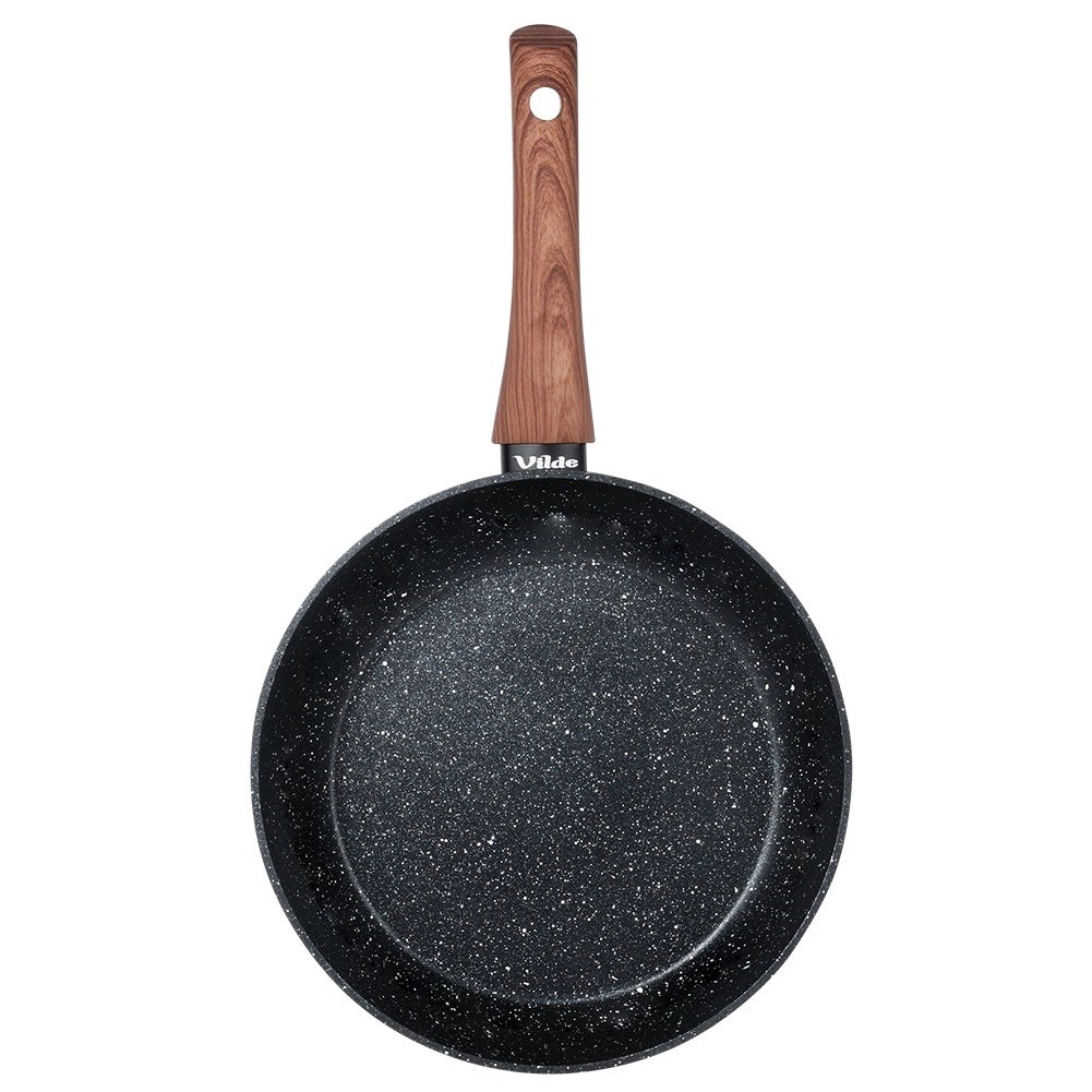 Keptuvė vilde black&amp;wood 24 cm aliuminė su granitine danga 2