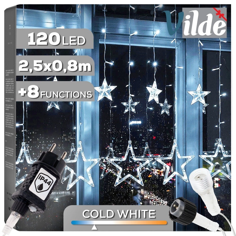 Šviesos užuolaida vilde 120 led 2,5 m