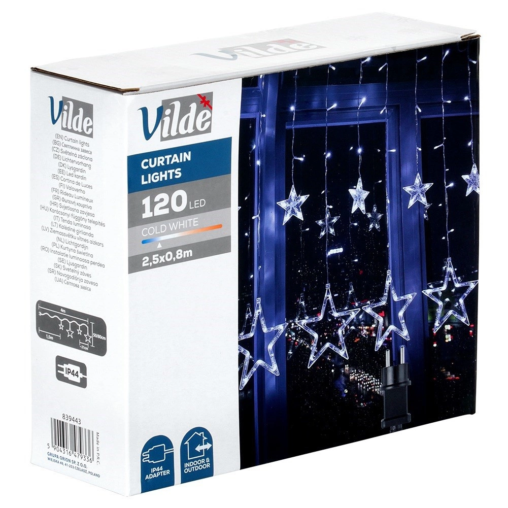 Šviesos užuolaida vilde 120 led 2,5 m