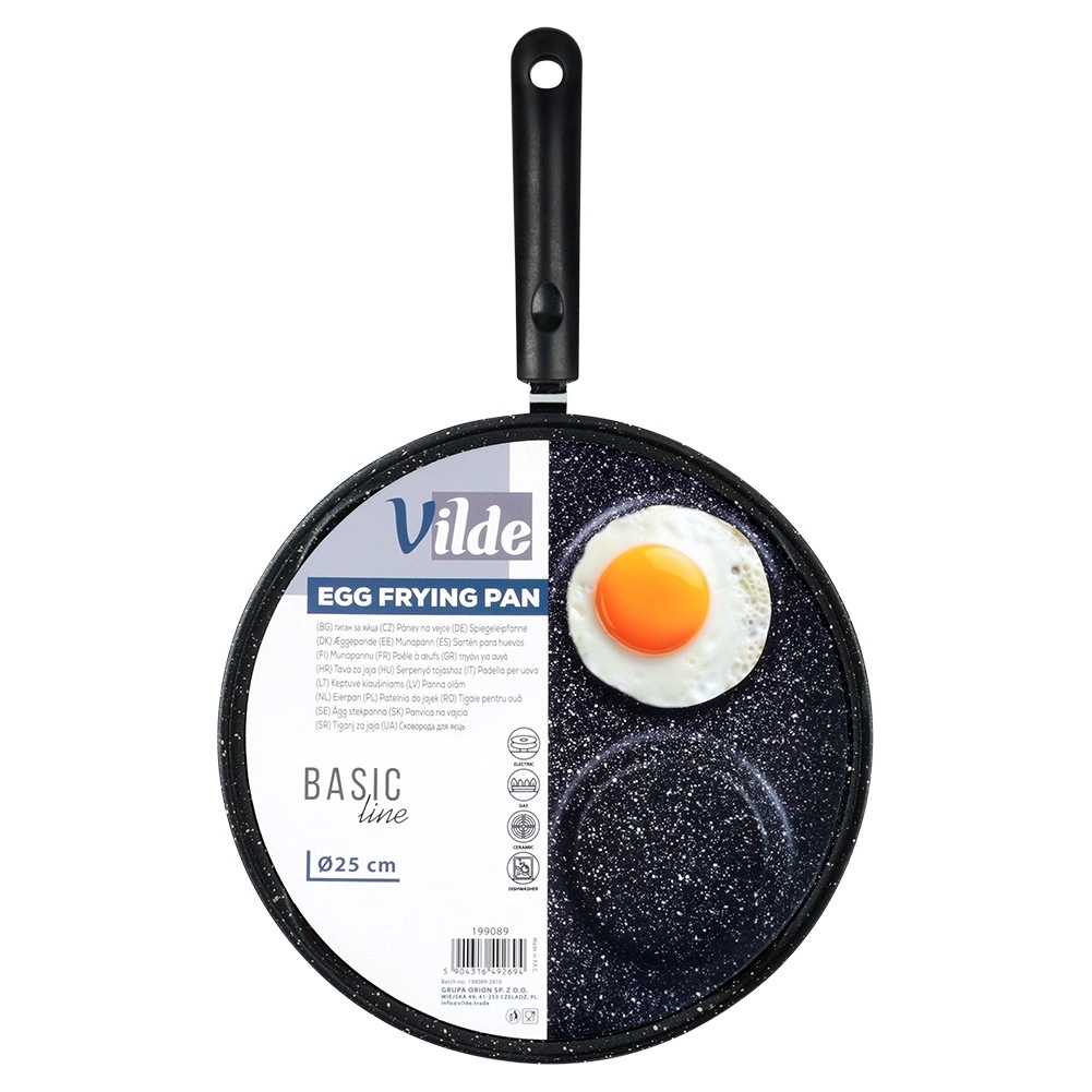 Kiaušinių ar blynų keptuvė vilde basic line 24 cm, 4 skyriai