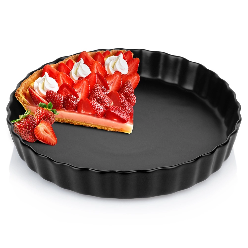 Keraminė juoda torto forma vilde 24,5 cm