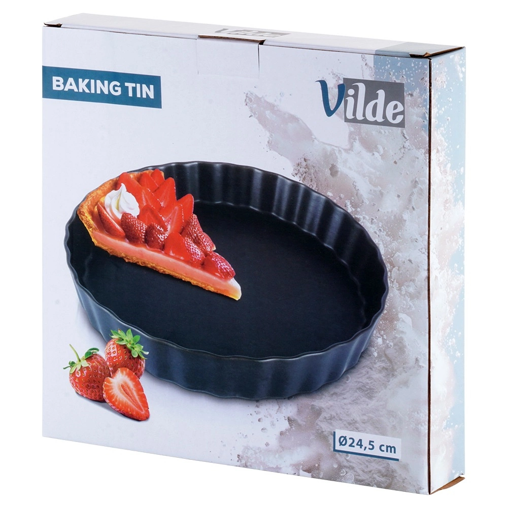 Keraminė juoda torto forma vilde 24,5 cm