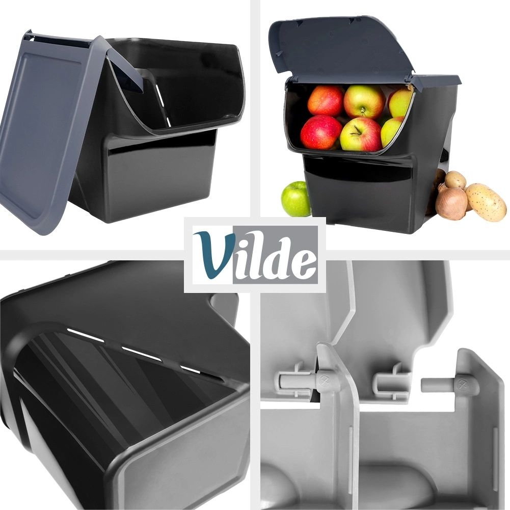 Vaisių ir daržovių dėžė vilde 13 l, juoda 3
