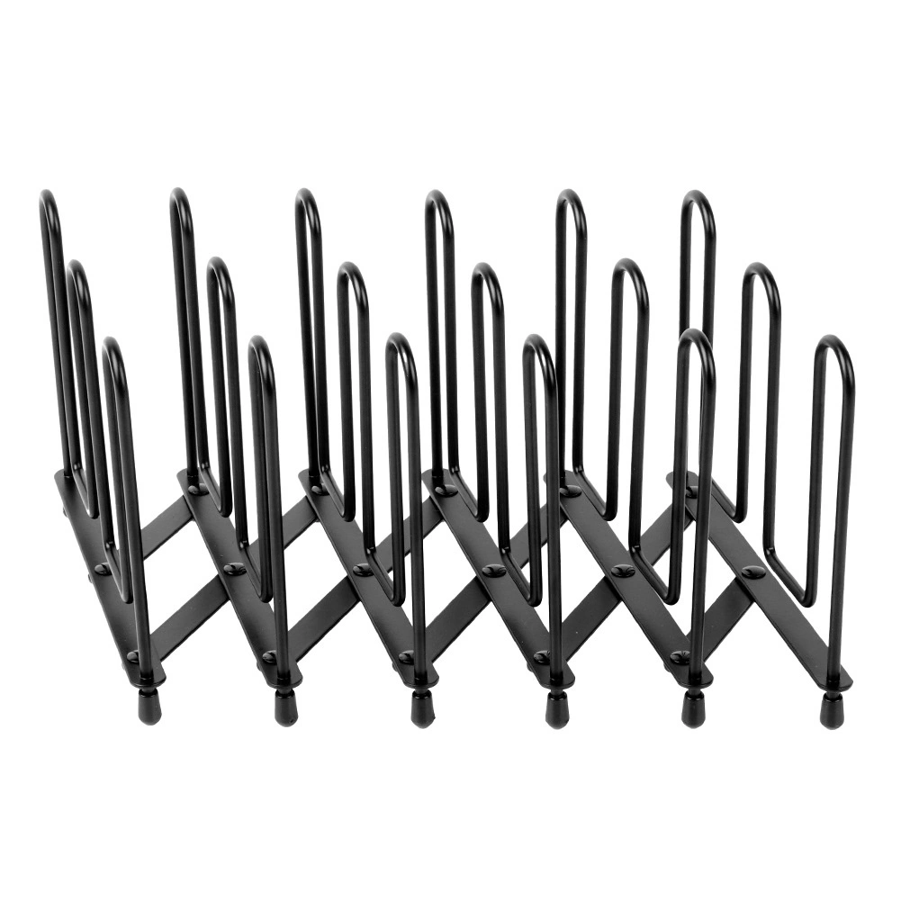 Orion metalinis juodas reguliuojamas stovas dangčiams ir lėkštėms 8-74 cm 2