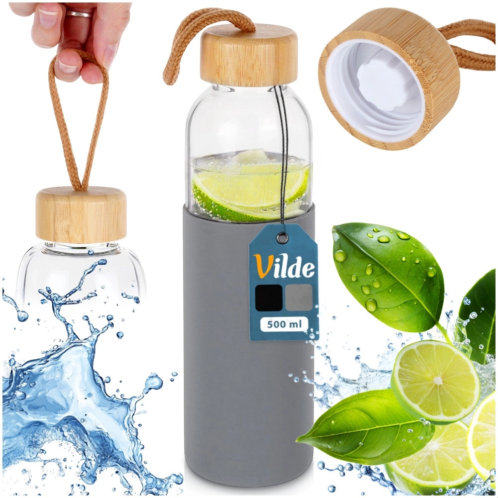 Vandens butelis vilde 500 ml su silikoniniu dėklu