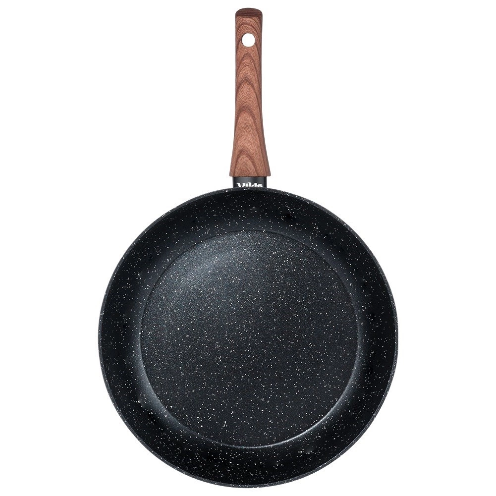 Keptuvė vilde black&wood 30 cm su granitine danga 2