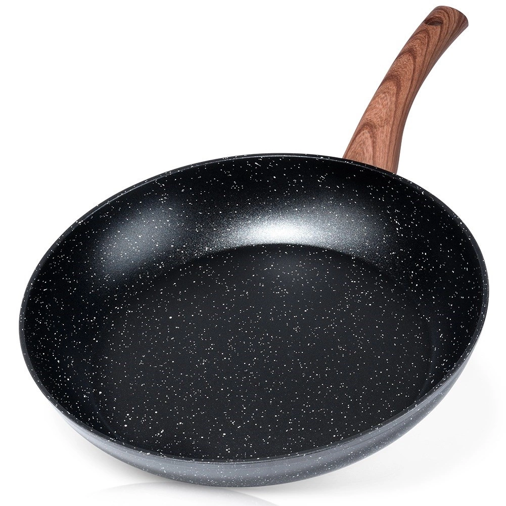 Keptuvė vilde black&wood 30 cm su granitine danga