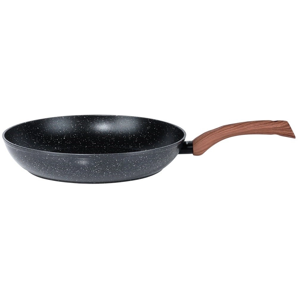 Keptuvė vilde black&wood 30 cm su granitine danga