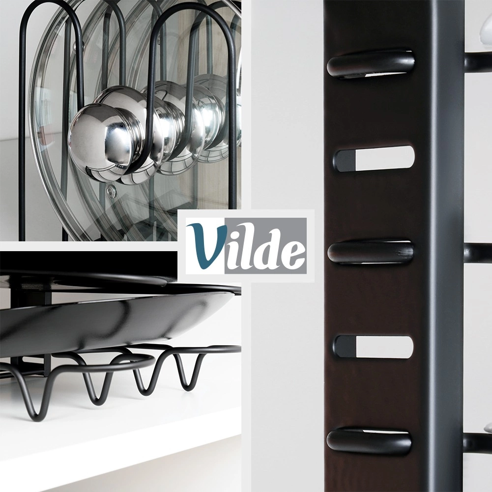 Vilde metalinis juodas stovas 2 viename 47x21x38 cm 3