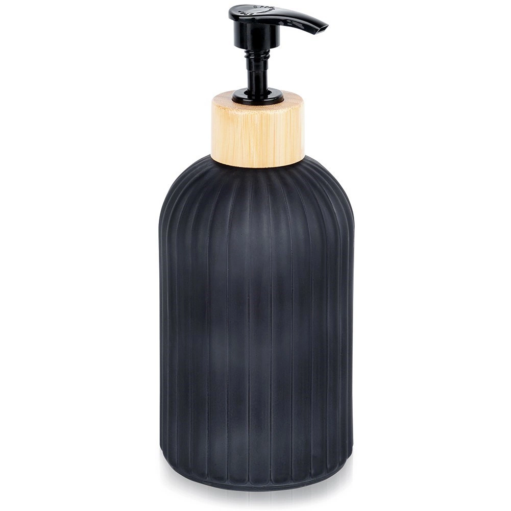 Skysto muilo dozatorius vilde 400 ml stiklinis juodas