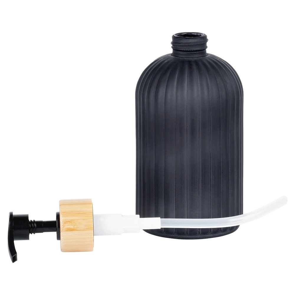 Skysto muilo dozatorius vilde 400 ml stiklinis juodas