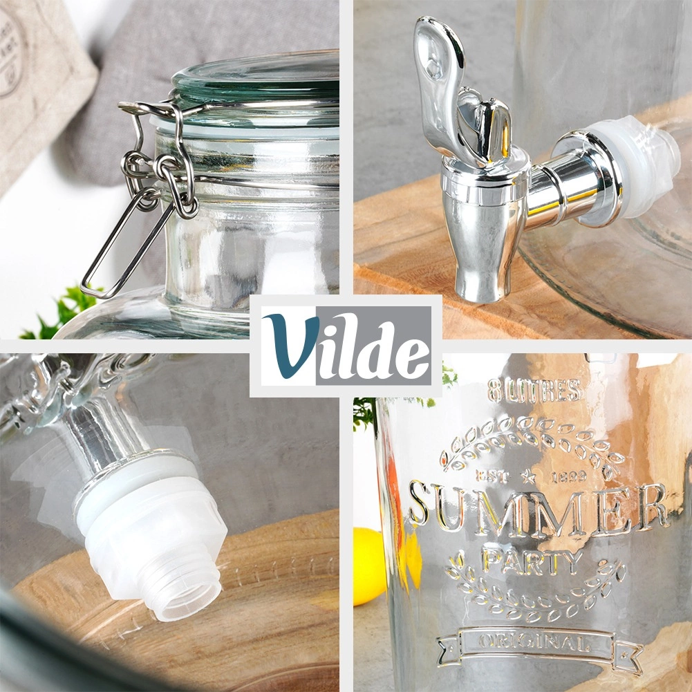 Gėrimų dozatorius su čiaupu vilde, stiklinis, 8 l 3