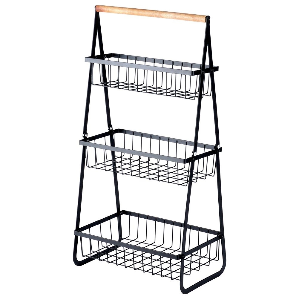 Metalinis vaisių stovas vilde, 3 lygiai, 29x18x57,5 cm