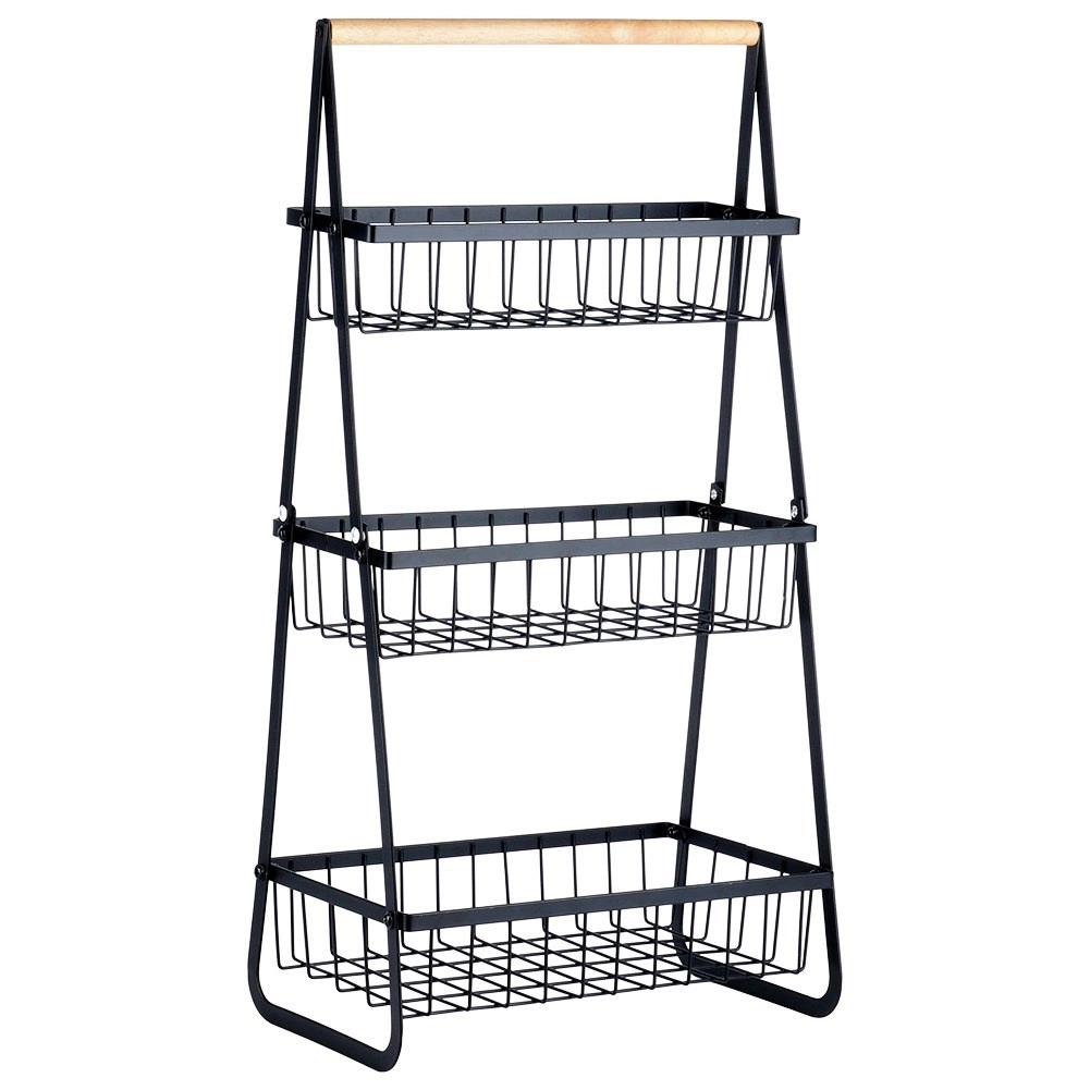 Metalinis vaisių stovas vilde, 3 lygiai, 29x18x57,5 cm