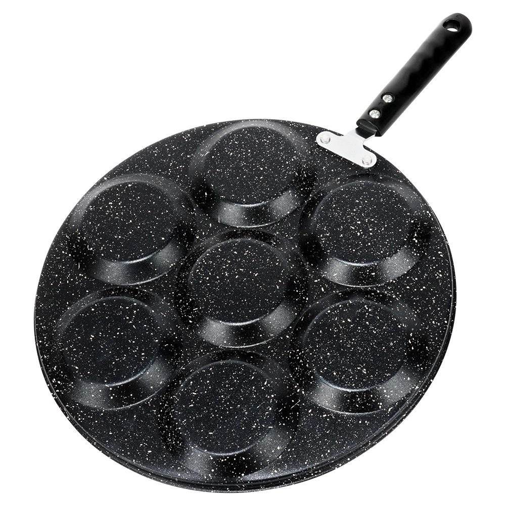 Keptuvė kiaušiniams ar blynams vilde basic line 30 cm granitinė 7 skyrių