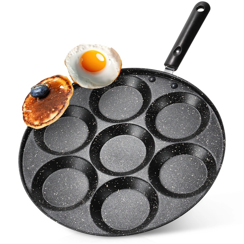 Keptuvė kiaušiniams ar blynams vilde basic line 30 cm granitinė 7 skyrių