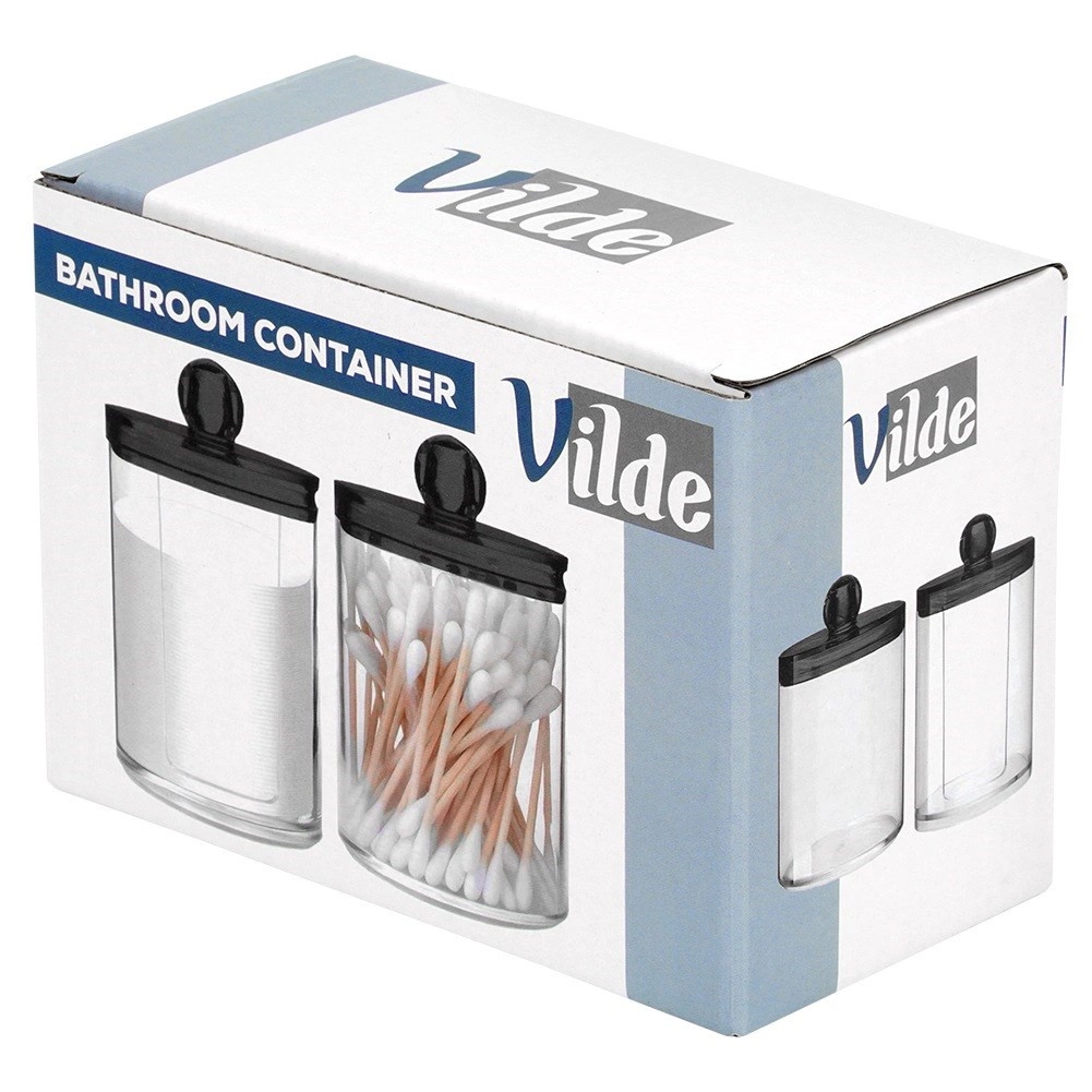 Vilde kosmetinių lazdelių ir diskelių dėžučių rinkinys