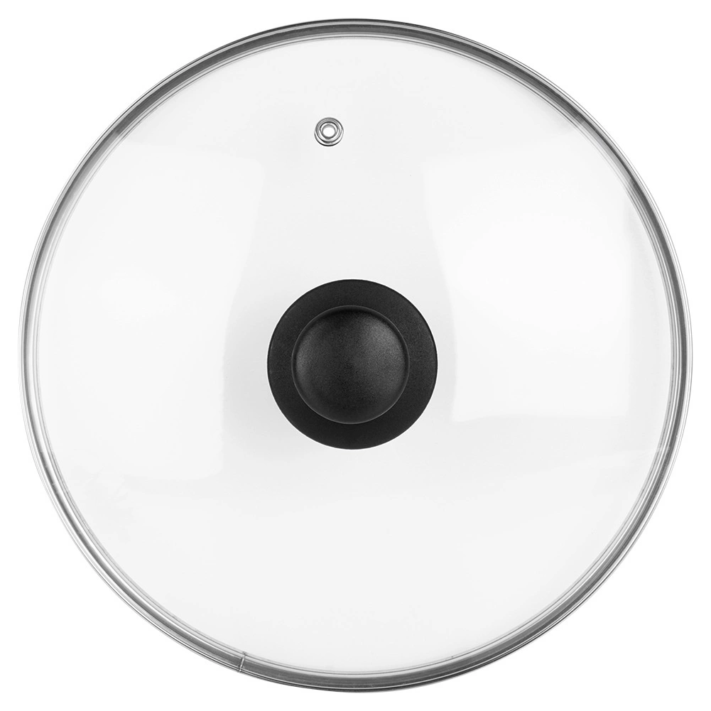 Stiklinis dangtis vilde 24 cm su plienine apvadu 2