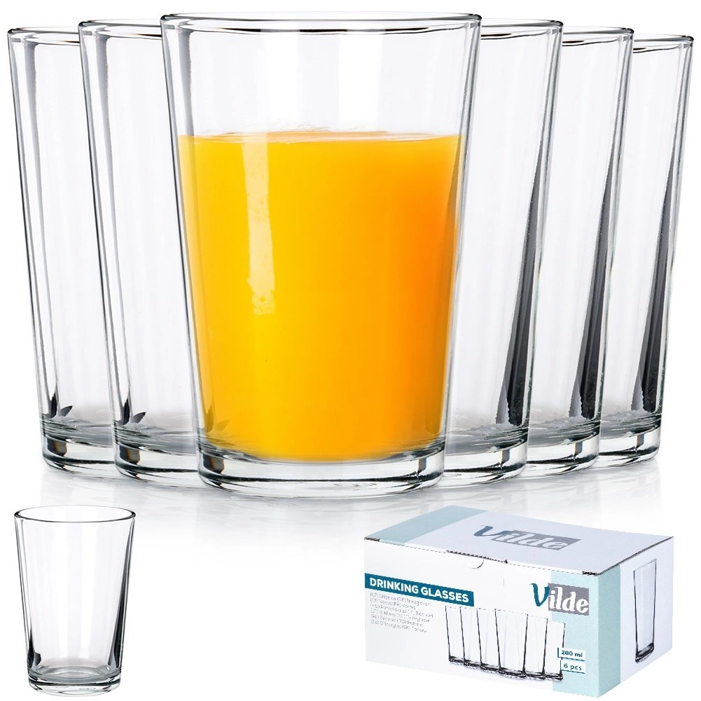 Stiklinės vilde 200 ml, 6 vnt.