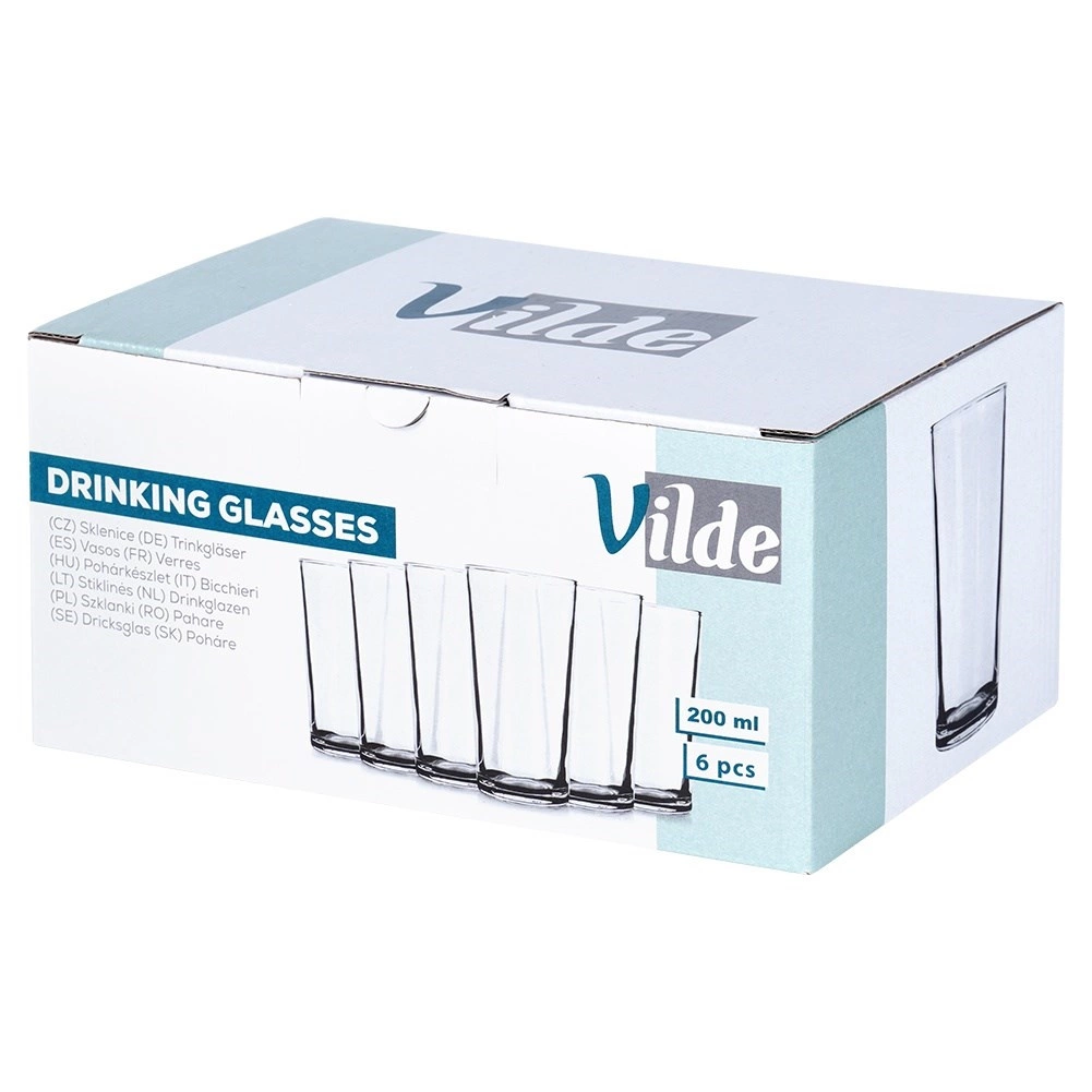 Stiklinės vilde 200 ml, 6 vnt.
