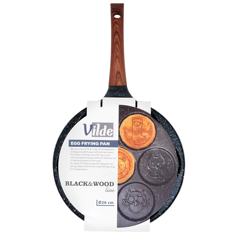 Keptuvė kiaušiniams ir blynams vilde black&wood 26 cm