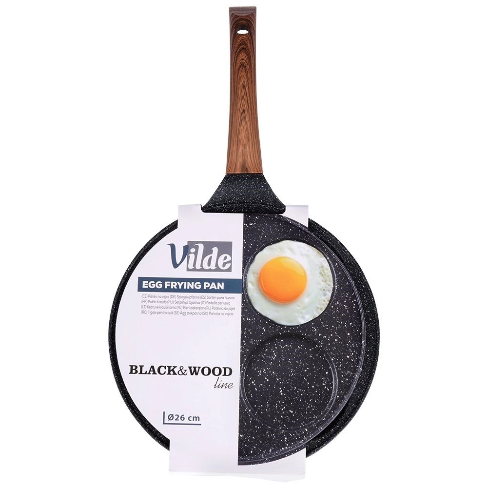 Keptuvė kiaušiniams ir blynams vilde black&wood 26 cm