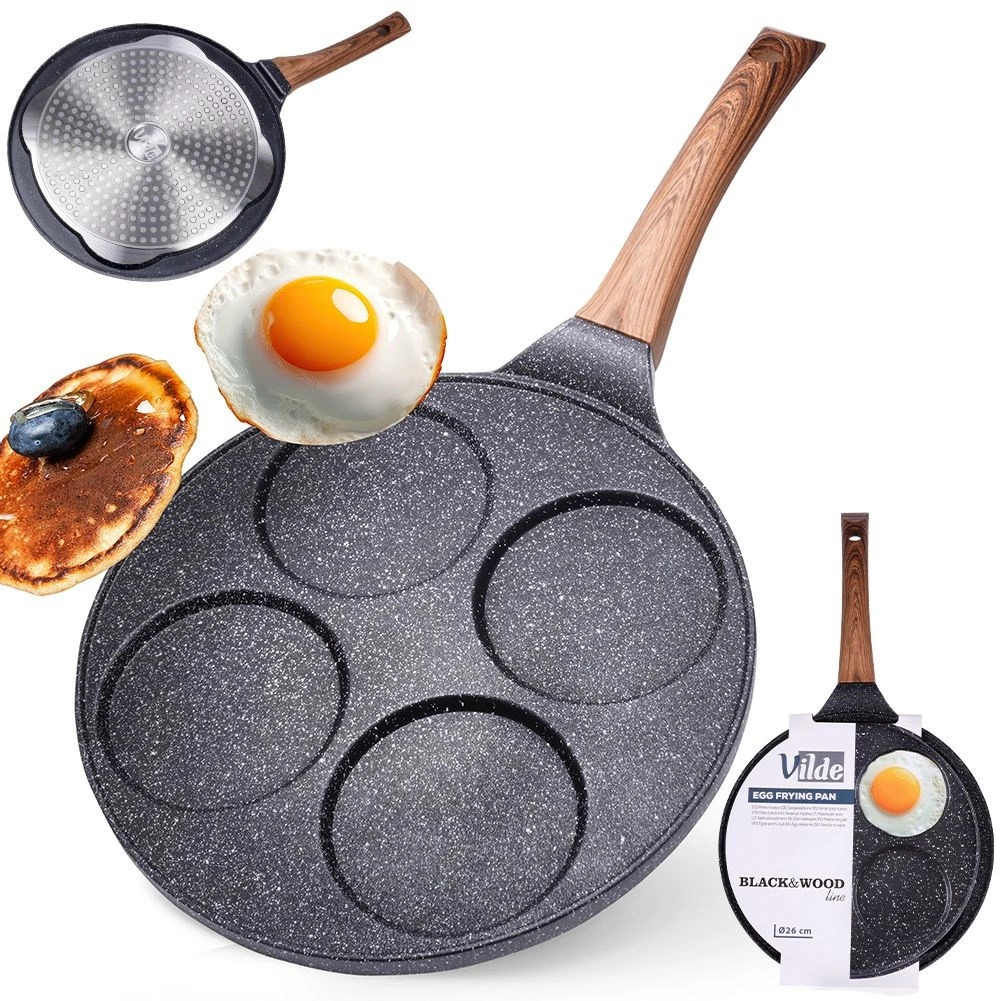 Keptuvė kiaušiniams ir blynams vilde black&wood 26 cm