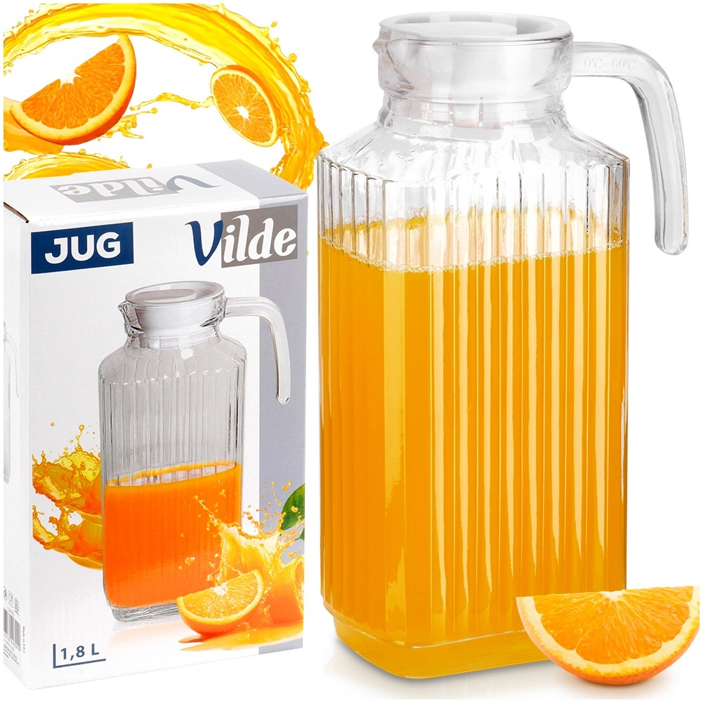 Stiklinis ąsotis su dangteliu vilde 1,8 l