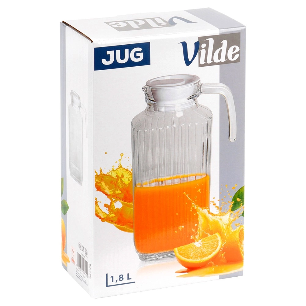 Stiklinis ąsotis su dangteliu vilde 1,8 l
