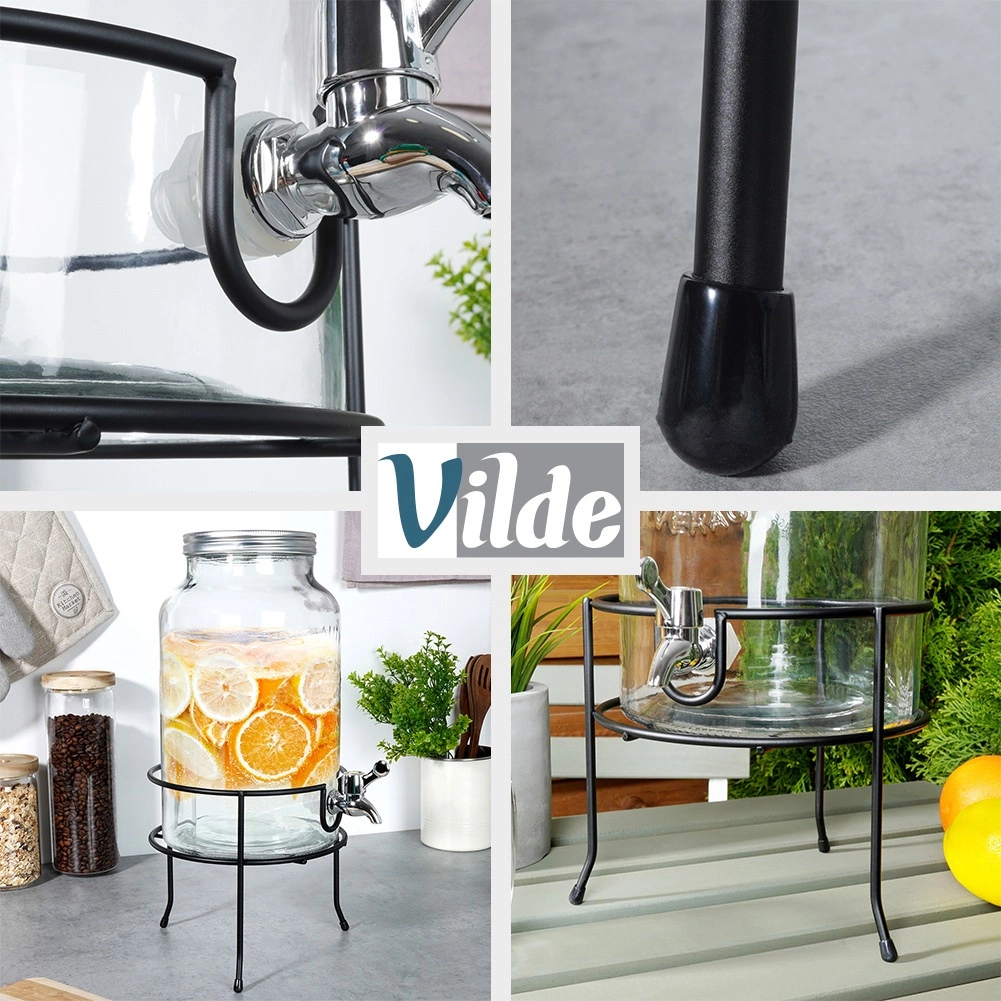 Metalinis juodas gėrimų indo stovas Vilde 20 cm 3