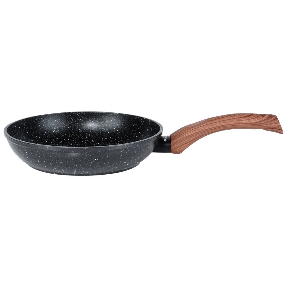 Keptuvė vilde black&wood 20 cm su granitine danga