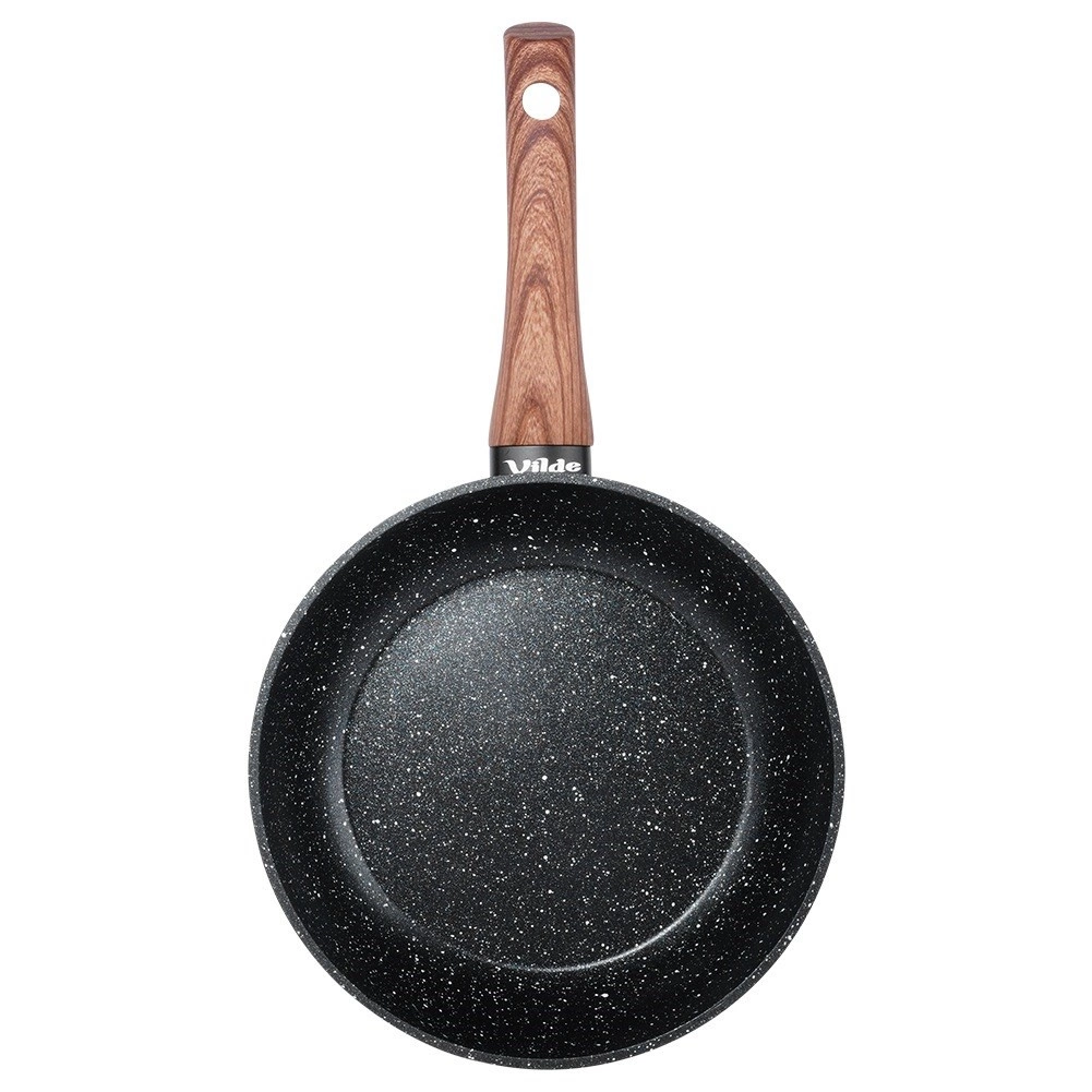 Keptuvė vilde black&wood 20 cm su granitine danga 2