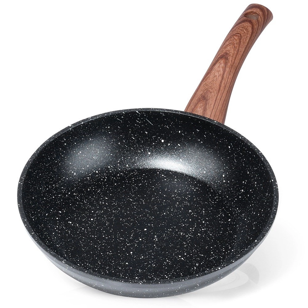 Keptuvė vilde black&wood 20 cm su granitine danga