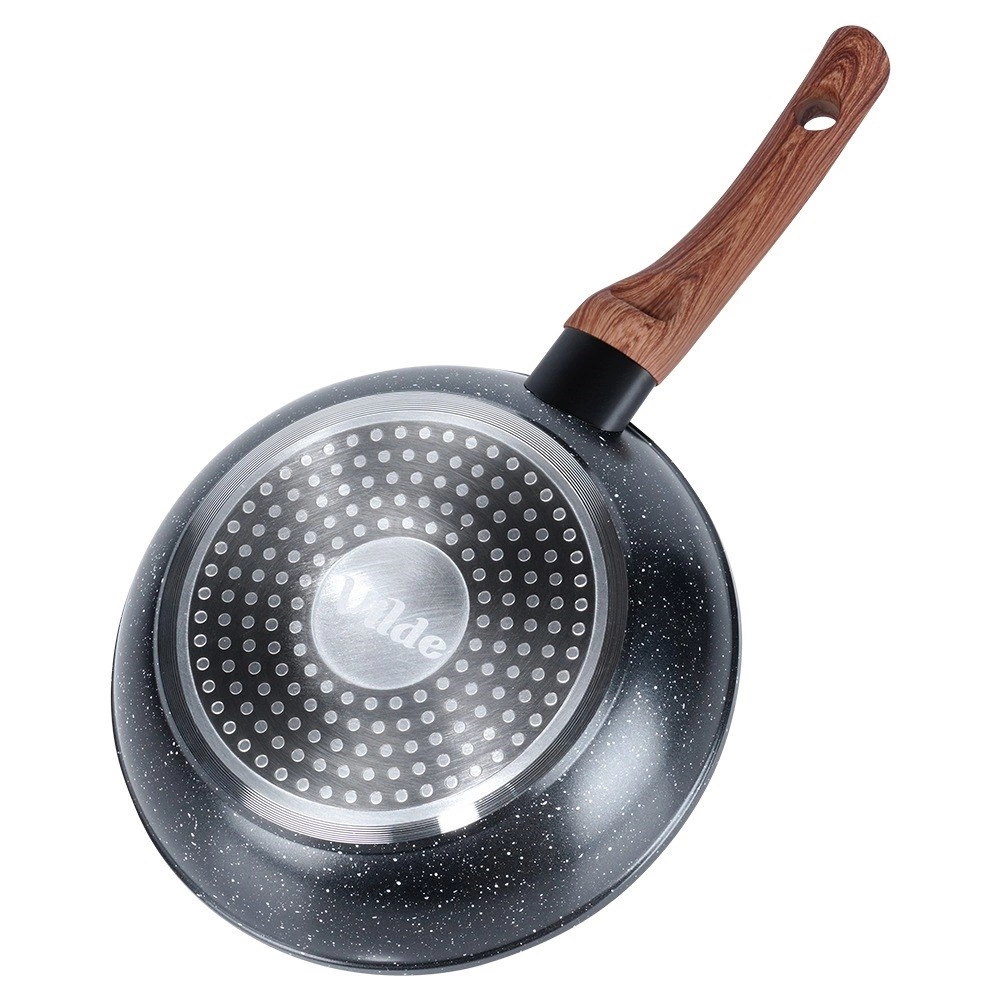 Keptuvė vilde black&wood 20 cm su granitine danga