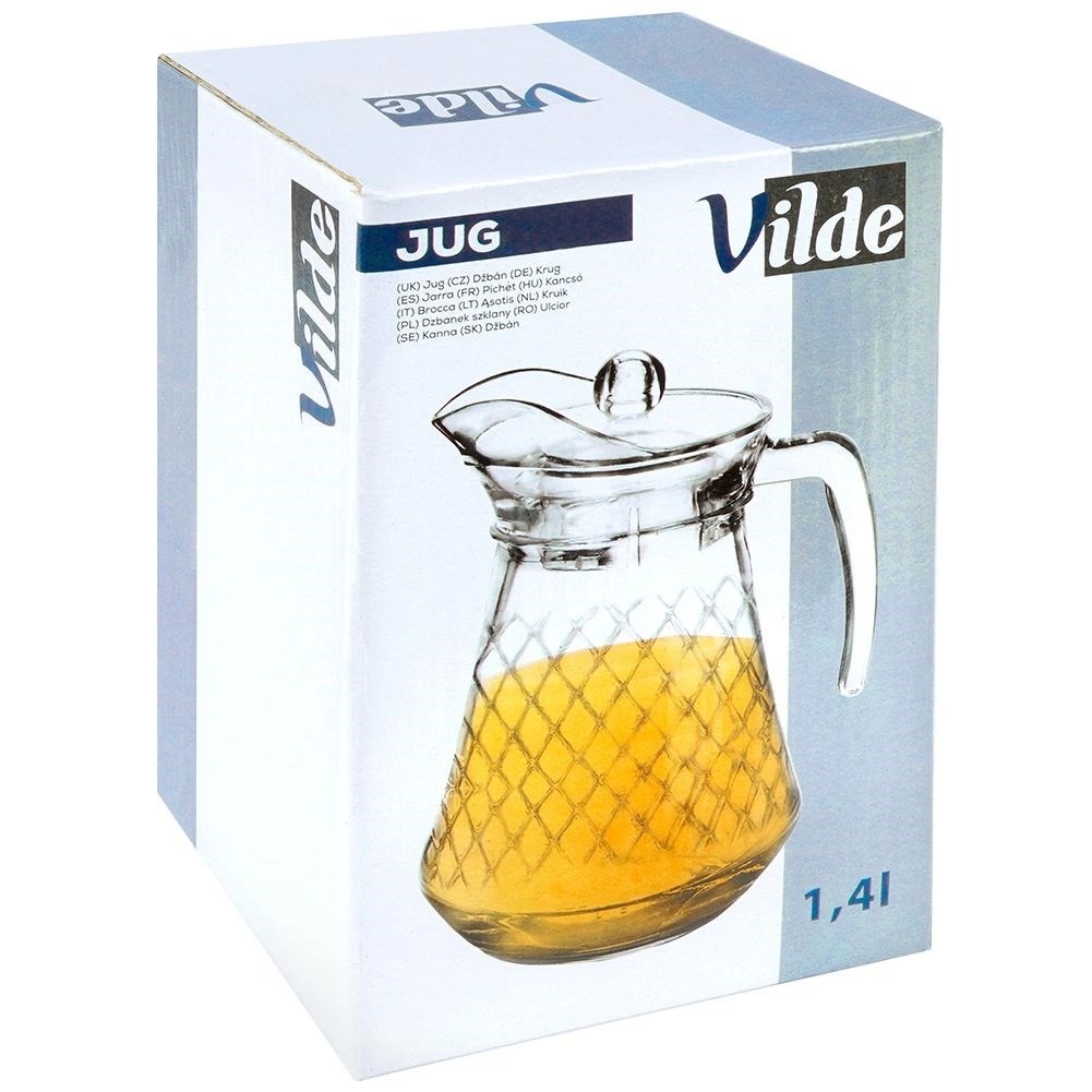 Stiklinis gėrimų indas su dangteliu vilde 1,4 l