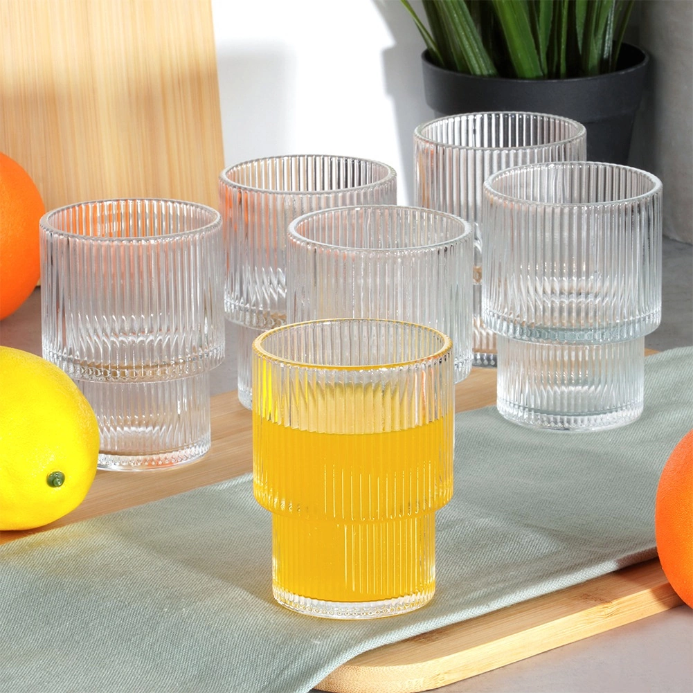 Stiklinės vilde 190 ml, 6 vnt., reljefinio stiklo 1