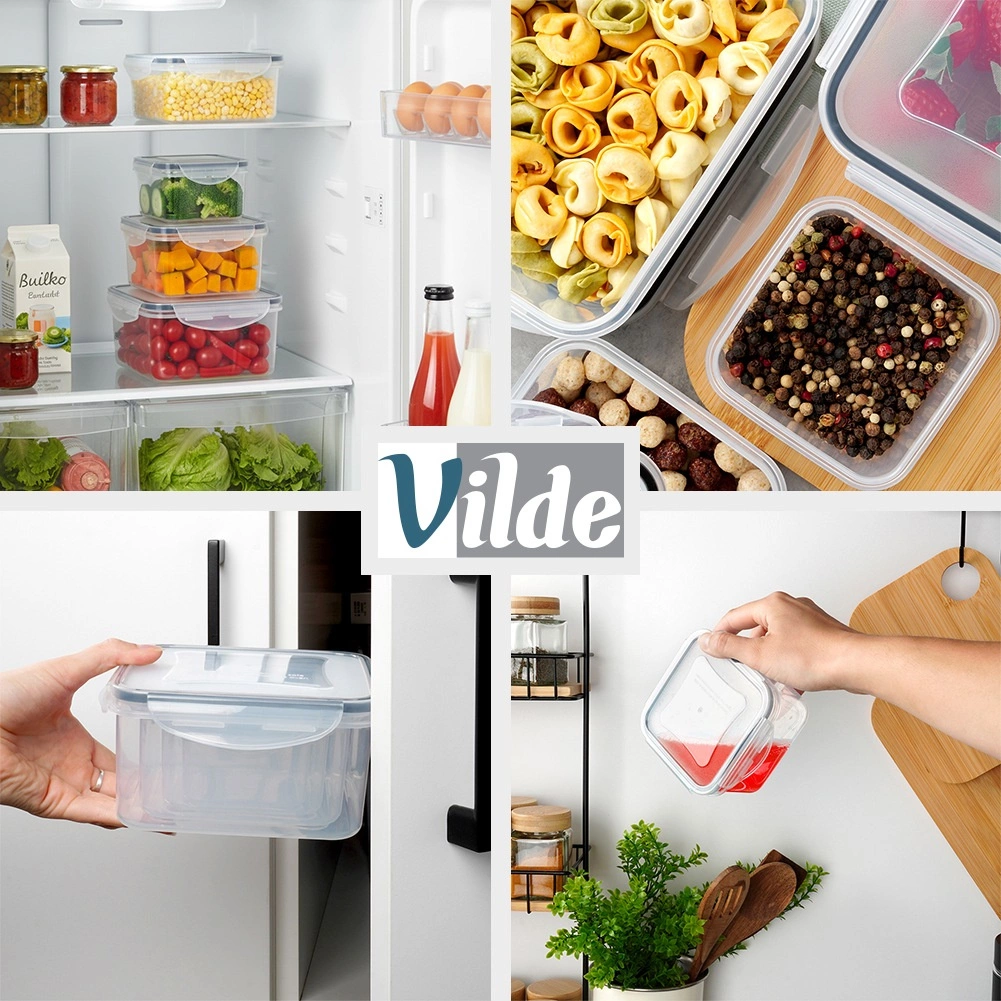 Maisto laikymo dėžutės vilde, 4 vnt., skirtingų dydžių