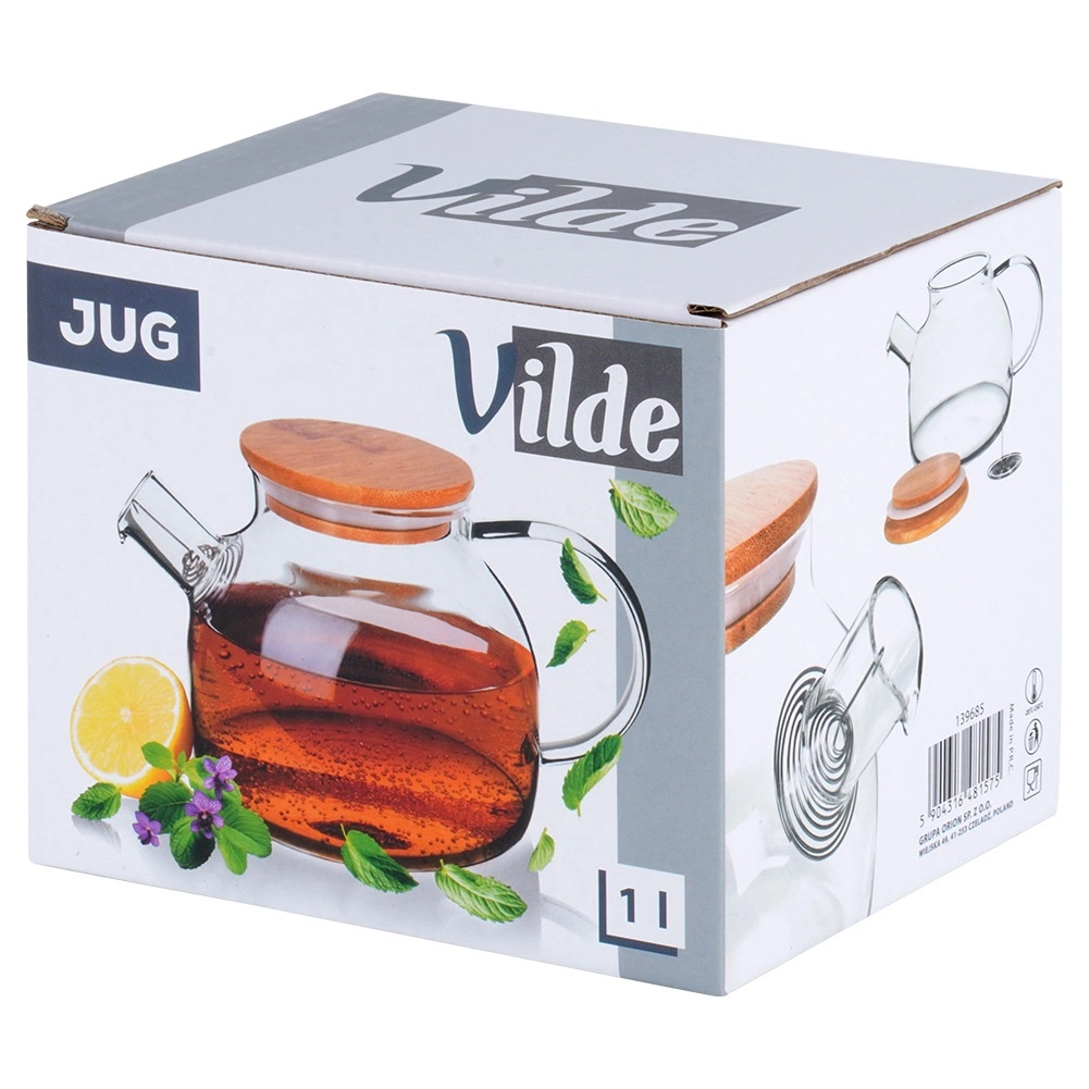 Stiklinis ąsotis su sieteliu vilde, 1 l
