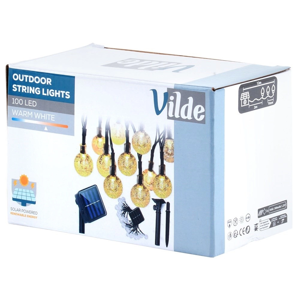 Grlianda vilde 10 m, 100 led lempučių, ip44