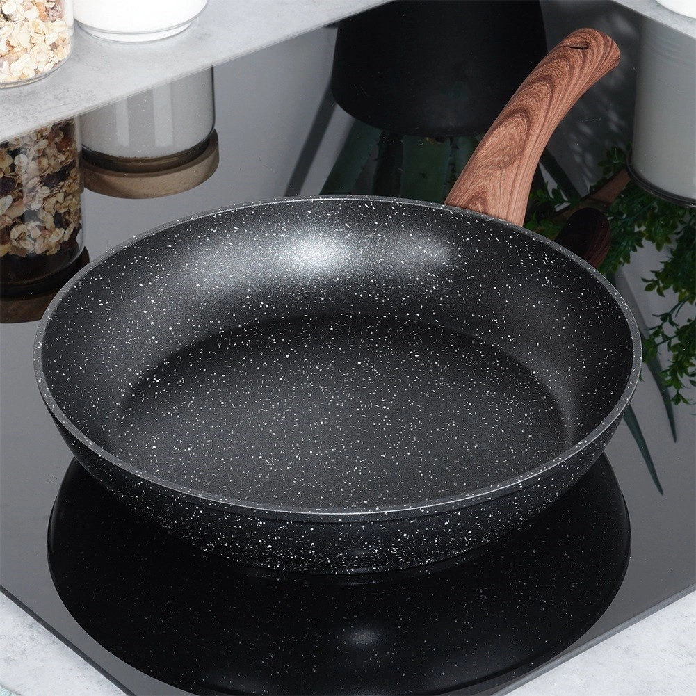 Keptuvė vilde black&amp;wood 26 cm aliuminė su granitine danga 1
