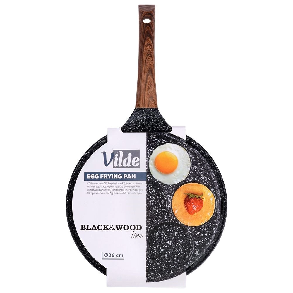 Keptuvė vilde black&wood su 7 angomis, 26 cm
