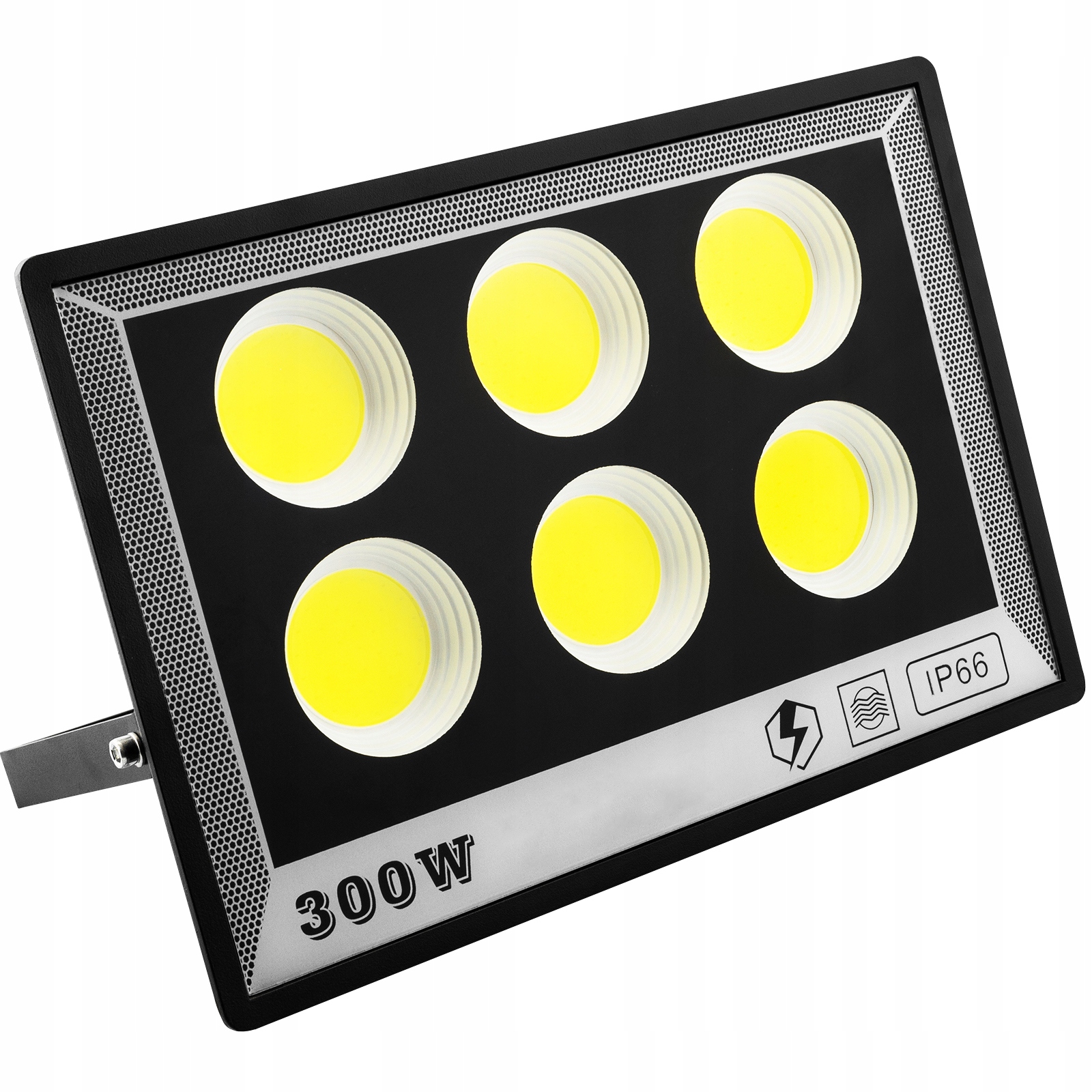 Juodas nnled halogeninis led prožektorius, 300w 120°, 6500k, ip66