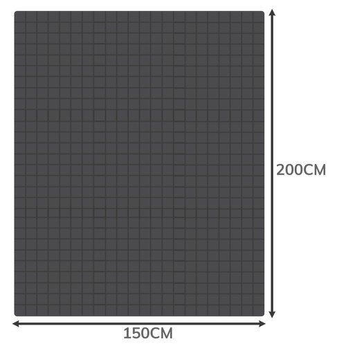 Pilka sunki antklodė 150x200 cm 8 kg