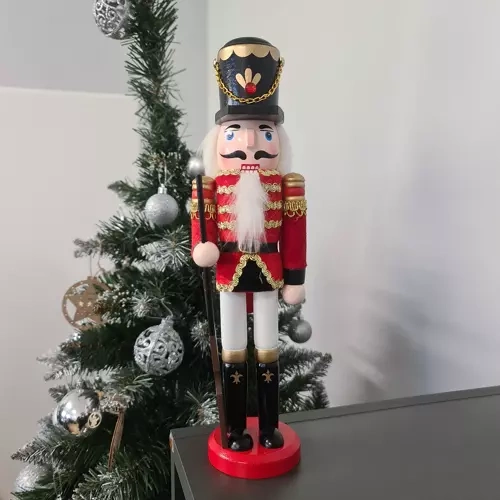 Medinė kalėdinė figūrėlė spragtukas 31 cm