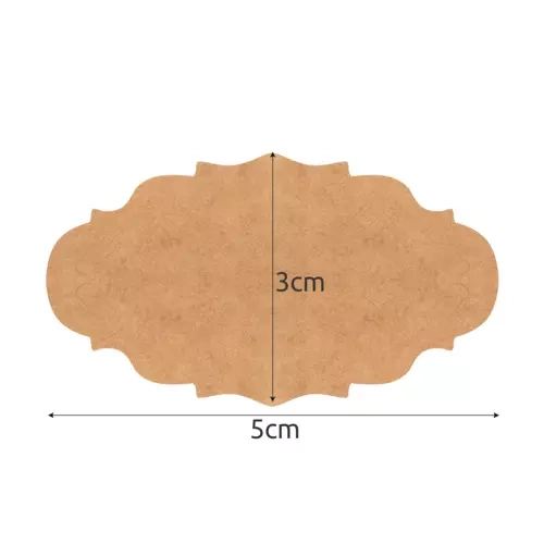 Lipnios etiketės iso trade - 300 vnt., 3x5 cm, rudos