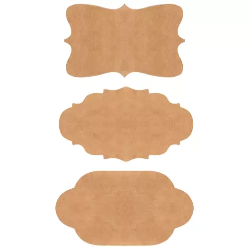 Lipnios etiketės iso trade - 300 vnt., 3x5 cm, rudos