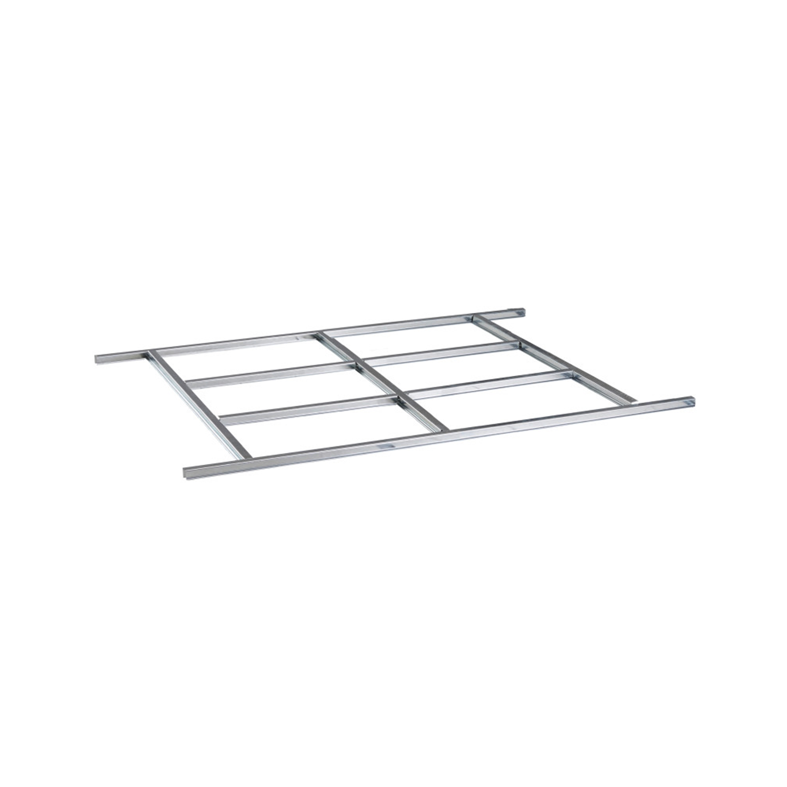 Cinkuoto plieno pagrindas 4 m² metaliniam sandėliukui, antracito spalvos, 110 × 221 × 3 cm